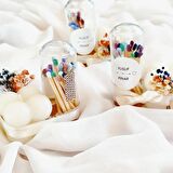 Hediyelik Renkli Kibritli Bubble Mum / 20adet (nişan , Söz , Kına Hediyelik Paket )