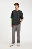 DeFacto Yazlık Gabardin Pantolon Wide Straight Bol Rahat Kesim Geniş Düz Paça Cepli C9159AX24AUGR455