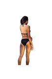 Siyah Makrome İçi Boş Kap Bikini Takım