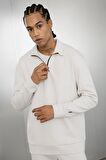 DeFactoFit Standart Fit Dik Yaka Fermuarlı Sporcu Sweatshirt D2022AX24AUBG721
