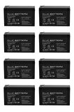 8 Adet Blue Battery 12v 7ah- Bakımsız Kuru Akü 2025 MAYIS Üretim 12 Volt 7 Amper