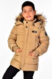Benittokids Natürel Kürklü Erkek Çocuk Şişme Mont 51246
