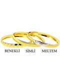 Benekli Model Hediyelik Takı Bileziği 8 MM Oluklu