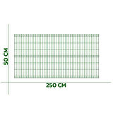 KONAK TEL ÇİT SİSTEMLERİ 8 ADET PANEL ÇİT TELİ 100X250 CM + 8 ADET PANEL ÇİT DİREĞİ 100 CM YEŞİL