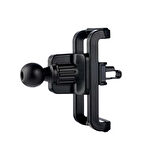 Microcase Araç İçi Izgaralıktan 17 mm Top Başlıklı Telefon Tutucu Parçası - SİYAH AL4983