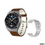 Winex 2023 Watch GT3 Max Android İos HarmonyOs Uyumlu Akıllı Saat Gümüş