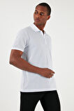 . Polo Yaka Beyaz Erkek T-Shirt GAFSA