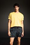 DeFactoFit Regular Fit Baskılı Esnek Dokulu Kısa Boy Sporcu Deniz Şortu A4185AX24HSBK81