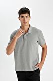 DeFacto Regular Fit Basic Düz Kısa Kollu Polo Tişört D4814AX24SMGR67