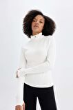 DeFactoFit Standart Fit Dik Yaka Sporcu Uzun Kollu Tişört B0811AX24AUER105