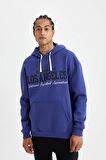 DeFactoFit NBA Los Angeles Lakers Oversize Geniş Kalıp Bisiklet Yaka Kalın Sweatshirt C9255AX24AUPR76