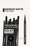 Flormar Mat Likit Kalem Eyeliner (SİYAH) - Midnight Matte Eyeliner - 001 Black - 8690604532292
