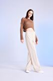 DeFacto Regular Fit Bisiklet Yaka Kroşe Ajurlu Delikli Crop Triko Kazak T4513AZ24AUBG111