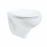 Creavit Perla Asma Klozet TP320 + Çınar Thermoplast Yavaş Kapanan Klozet Kapağı KC0703.03 CRV.SET0010.004