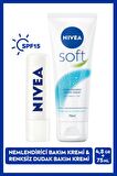 NIVEA Hydro Care Dudak Bakım Kremi 4.8gr, SPF15 ve Soft Nemlendirici Vücut Bakım Kremi 75ml, E Vitamini