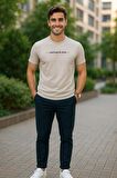 Erkek Slim Fit Enjeksiyon Baskılı Pamuklu T-Shirt