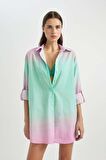 DeFacto Regular Fit Desenli Poplin Plaj Gömleği-Fall in Love Z4856AZ24SMPR442