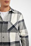 DeFacto Regular Fit Polo Yaka Kareli Oduncu Flanel Uzun Kollu Gömlek A5553AX24AUGR210