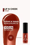 Flormar Uzun Süre Kalıcı Jel Tint (PEMBE) - Lip & Cheek Tint - 002 Kiss Lip & Cheek - 8682536066891