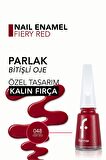 Flormar Klasik Parlak Bitişli Yüksek Pigmentli Oje - Nail Enamel- 048 Fıery Red New- 8682536035712