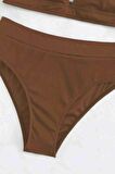 Angelsin Ayarlanabilir Askılı Üçgen Tasarım Bikini Üstü