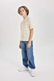 DeFacto Erkek Çocuk Oversize Fit Bisiklet Yaka Kısa Kollu Tişört B6412A824SMER105