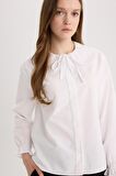 Regular Fit Poplin Uzun Kollu Gömlek Tunik