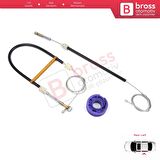 VW Phaeton 3D MK1 2002-2016 SWB Kısa Şase 3D4839755 İçin Arka Sol Kapı Cam Kriko Tamir Seti