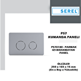 Serel Gömme Rezervuar Paneli P57 Parmak İzi Bırakmayan P570180 
