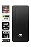HP 295 G9 RYZEN 3 5300G 48GB RAM 2TB SSD GT1030/4GB W11HOME 6D391EA MASAÜSTÜ PC & PER4 BELLEK