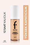 Flormar Perfect Coverage Yoğun Kapatıcı Su Bazlı Fondöten (SARI ALT TON) -103 Creamy Beige -8682536058186