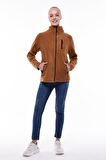 Genius Kadın Polar Tam Fermuarlı Outdoor 3 Cepli Spor Polar Ceket