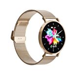 Fro LW43 Gold  Kasa 43 mm Gold Çelik Hasır Kordon Akıllı Saat