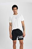 DeFactoFit Sporcu Baskılı Kısa Boy Deniz Şortu B5990AX24HSBK81