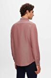 Ds Damat Slim Fit Bordo Pamuk Karışımlı 2'Li V Yaka Triko Ve Gömlek 1HC0206VBN01