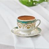 Karaca Zen Yeşil 6 Kişilik Kahve Fincan Takımı 90 ml