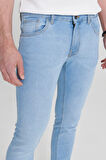 Erkek Mavi Slim Fit Dar Kesim Magic Denim Esnek Jean Kot Pantolon