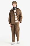 Erkek Çocuk Loose Fit Beli Lastikli Twill Pantolon