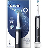 Oral-B IO 3 Siyah Elektrikli Diş Fırçası, 1 Diş Fırçası Başlığı, Braun Tasarımı