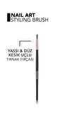 Flormar Kesik Uçlu Düz Nail Art Tırnak Fırçası - Nail Art Styling Brush - 023 - 8690604597888