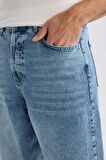 DeFacto Baggy Fit Geniş Kalıp Normal Bel Geniş Paça Jean Yıkamalı Pantolon B3926AX24AUNM39
