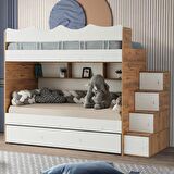 Bulut Yavrulu Ranza Beyaz & Ahşap Çelik Destekli %100 MDF