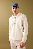 DeFacto Oversize Geniş Kalıp Kapüşonlu Fermuarlı Sırt Baskılı Sweatshirt B4805AX24SPER42