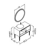 BOLİVYA 85 CM BANYO DOLABI ANTRASİT/DORADO - BOY DOLAP HARİÇ 