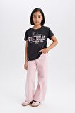 DeFacto Kız Çocuk Wide Leg Kargo Geniş Paça Jean Pantolon C0451A825SMPN122