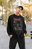 Slipknot Müzik Grubu Baskılı Unisex Oversize Sweatshirt
