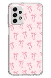 Samsung Galaxy A73 Uyumlu Soft Pembe Fiyonk Desenli Baskılı Silikon Kılıf