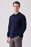 Galanthus Polo Sweat Erkek Uzun Kollu Pamuklu Sweatshirt İş ve Günlük Kullanım İçin