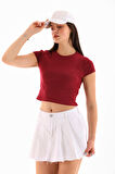 KADIN LİKRALI KISA KOL CROP BLUZ