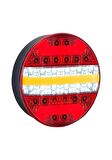 YUVARLAK LED STOP LAMBASI 24 VOLT 5 FONKSİYON NEON DİNAMİK SİNYAL